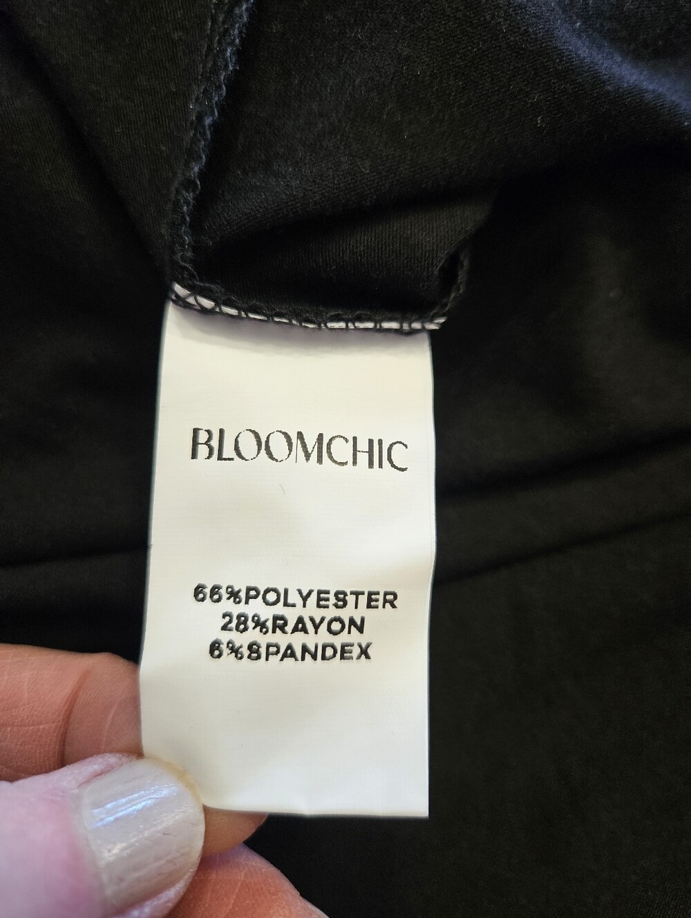 NWT Ladies' Black Side Drape, Long Sleeve Top. - Picture 8 of 9